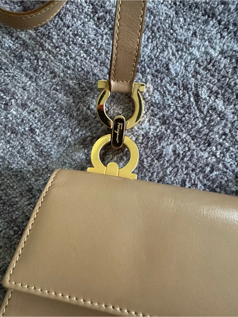 Salvatore Ferragamo Mini Tan Leather  Bag